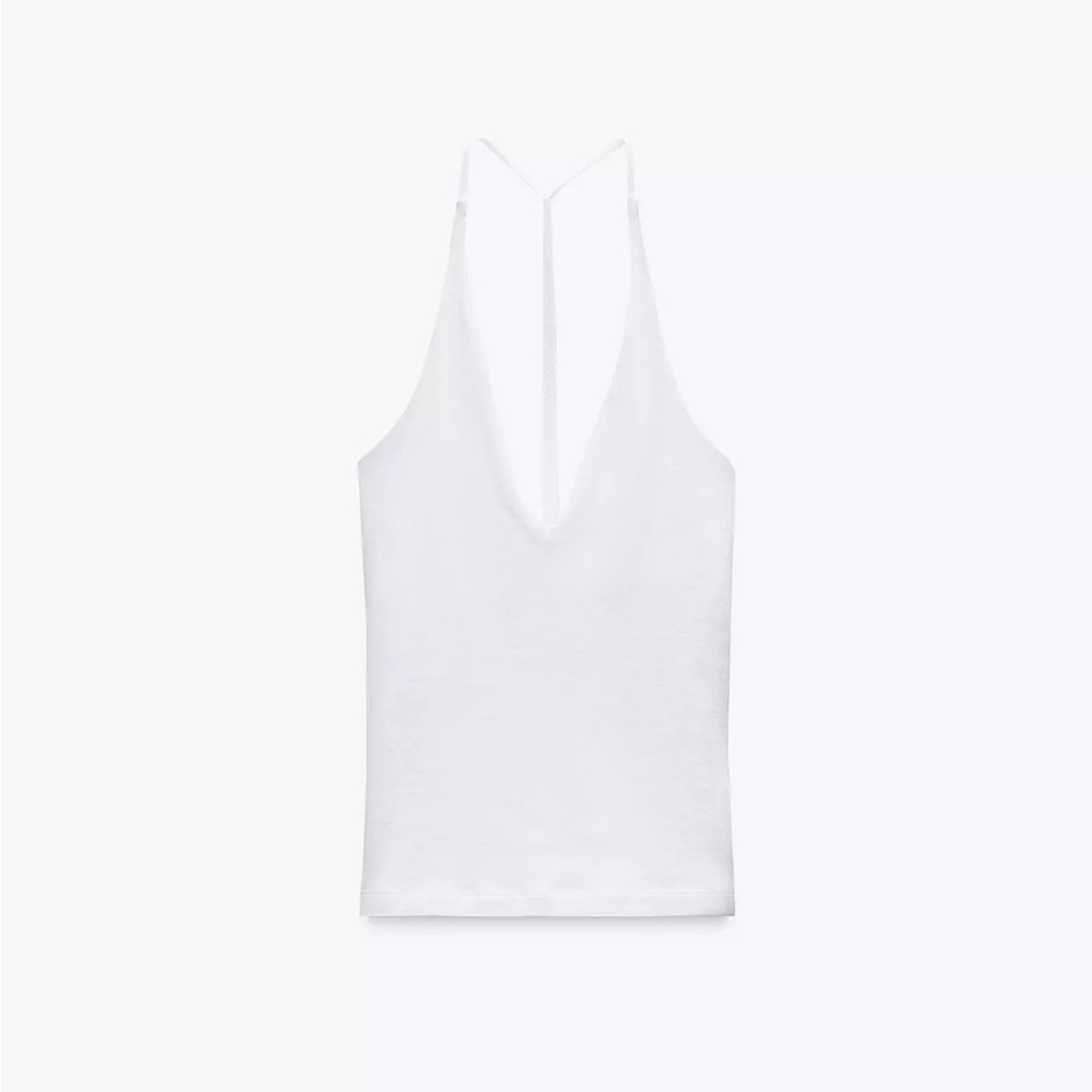 New Zara halter top with back strap-medium
